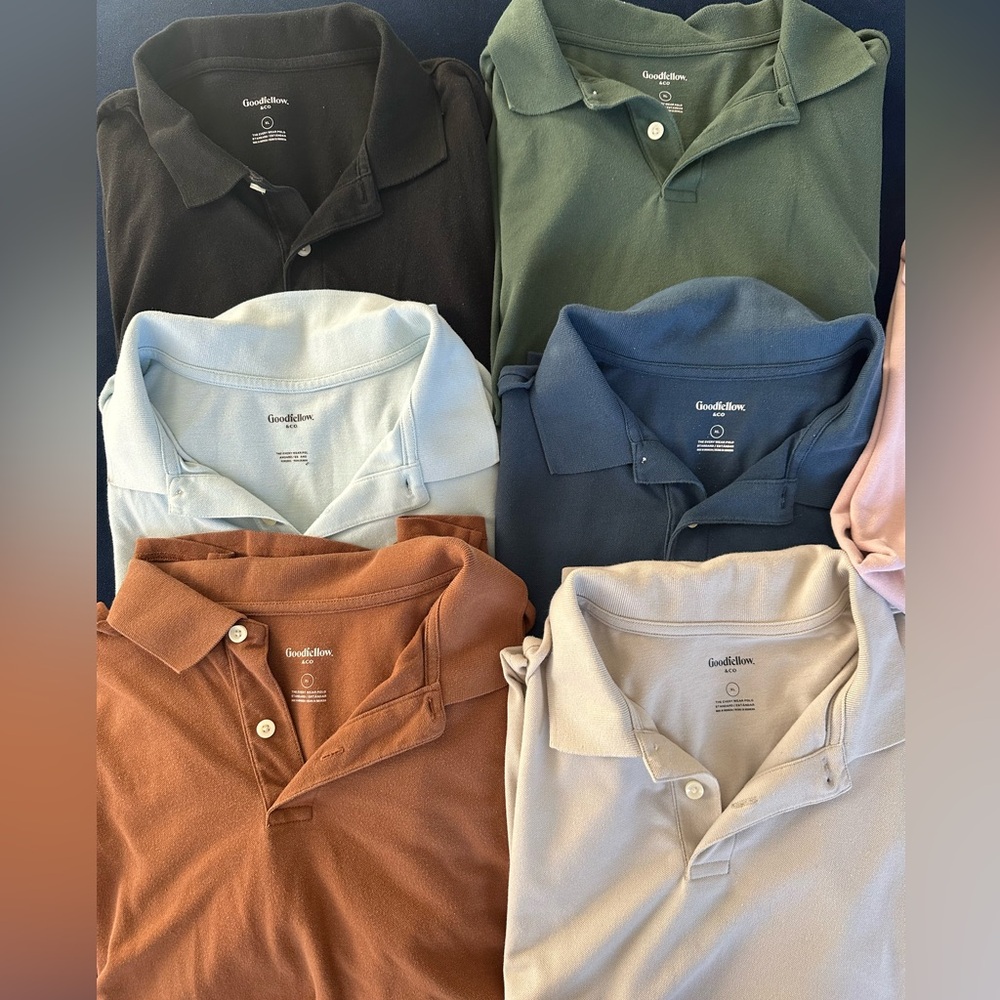 Goodfellow & Co Men's Polo Shirt - Black, Green, Blue, Brown, Gray